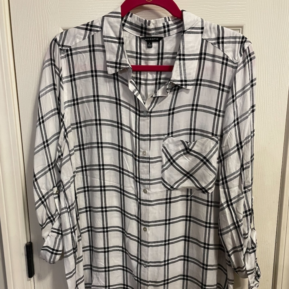 Plaid Cotton Blouse